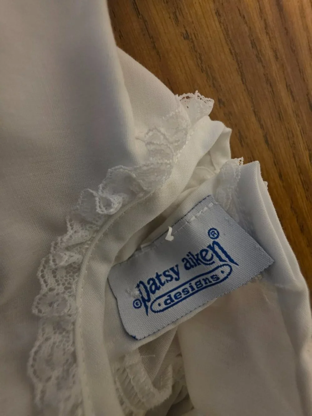 Vintage Patsy Aiken Designs Baby Girl White Embroidered Dress Bloomer Set Size 1